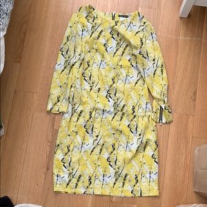 Warehouse shift dress yellow pattern